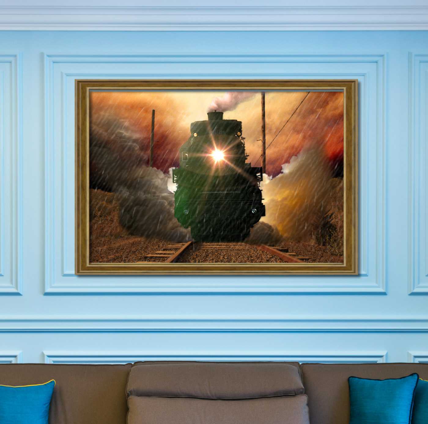 Rustic Steam Train Poster, Locomotive, Wall Art For Living Room, Train Lover Gift, Living Room Bedroom Wall Art - Image 2