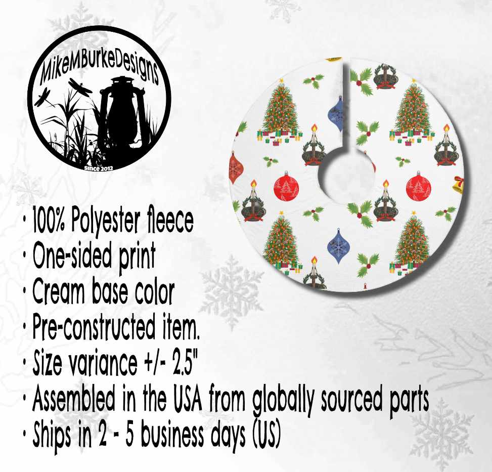 White Christmas Tree Skirt, First Home Housewarming Gift, Christmas Decoration, Home Decor, Christmas Wedding Gift - Image 4