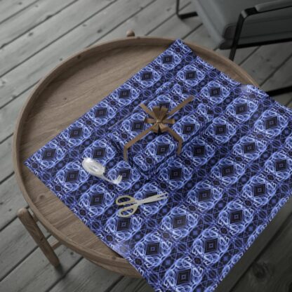 Diamond Swirls BLUE WRAPPING PAPER | Multiple Sizes Gift Paper Roll Birthday Anniversary - Image 5