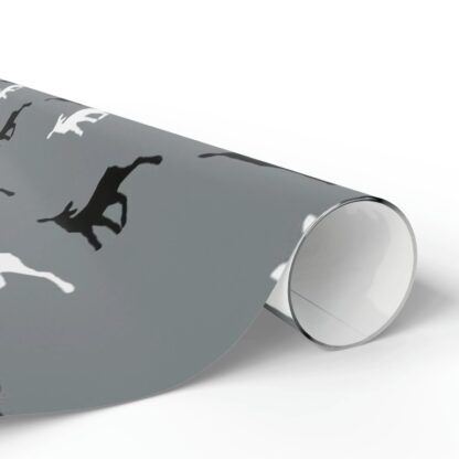 Deer Silhouette Silver CHRISTMAS WRAPPING PAPER | Multiple Sizes Gift Paper Roll Holiday Wrapping Paper - Image 3