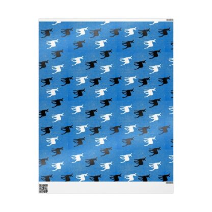 Deer Blue CHRISTMAS WRAPPING PAPER | Multiple Sizes Gift Paper Roll Holiday Wrapping Paper - Image 4