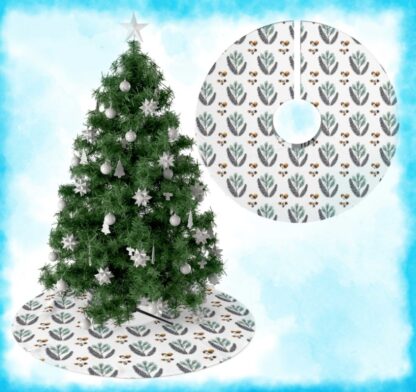 Rustic White CHRISTMAS TREE SKIRT