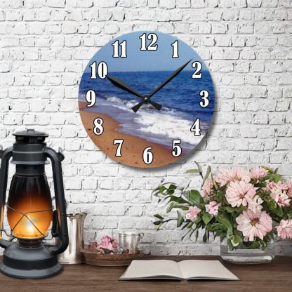 New England Atlantic Ocean Along The Beach Clock