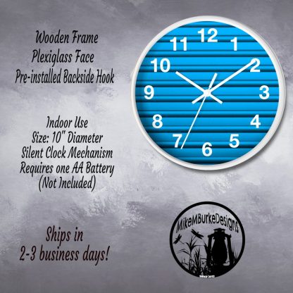 Unique Wall Clock, Blue and White, Kitchen Wall Clock, Gift For Women, Beach House Decor - Image 5