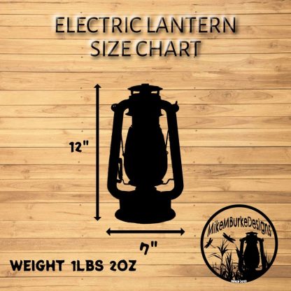Electric Lantern Table Lamp | FLAT BLACK Electric Hurricane Lantern, Rustic Lantern Lamp - Image 10