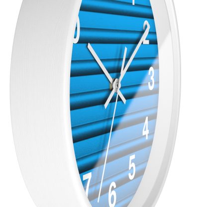 Unique Wall Clock Kitchen Wall Clock Gift For Women Blue Metal Wall Clock Unique Gift For Men Log Cabin Decor Farmhouse Clock Country Decor - Image 5