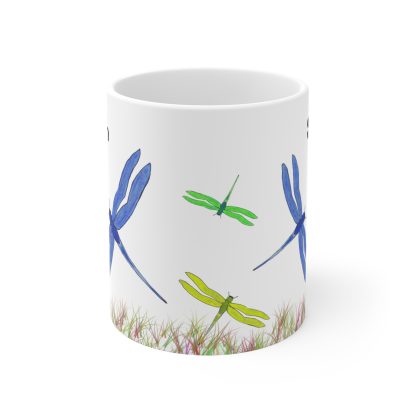 Personalized Custom Text Dragonfly Mug, Rustic Nature Gift For Grandma, Colorful Dragonflies Coffee Cup, Nature Dragonfly Gift For Mom - Image 6