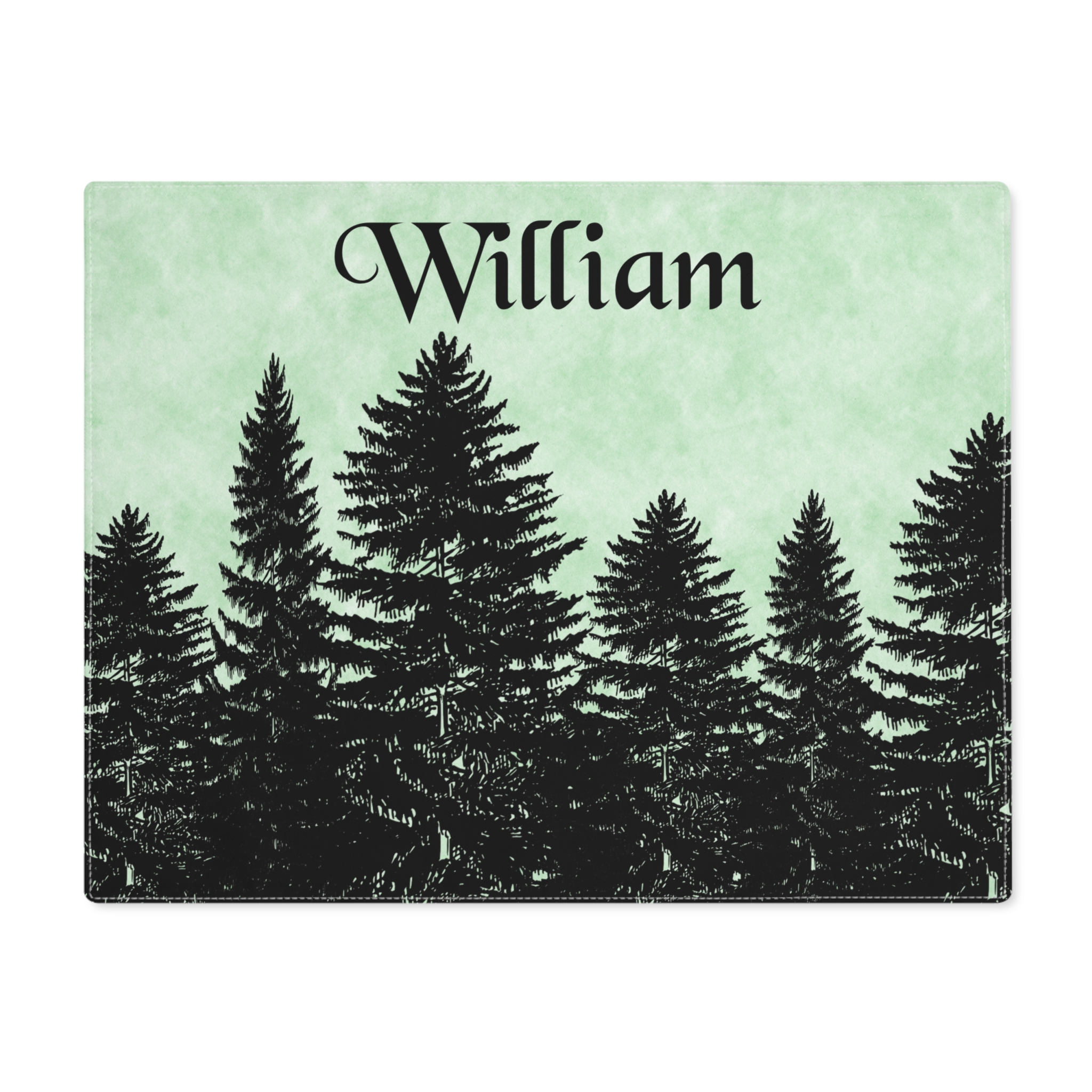 Log Cabin Personalized Placemat, Rustic Pine, Farmhouse Decor, Custom Name Camper Gift, RV Camping Picnic Placemat - Image 7