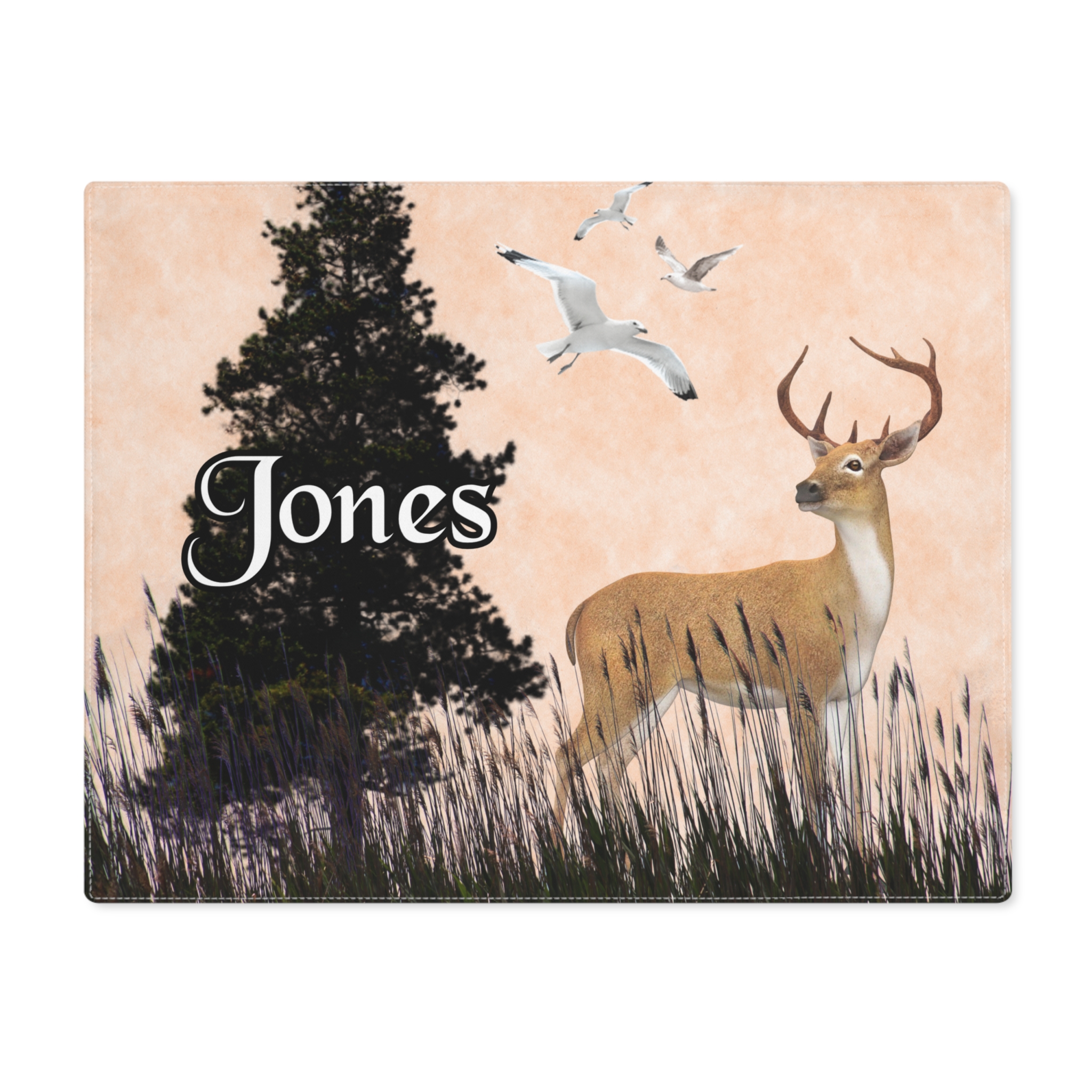 Rustic Cabin Personalized Placemat, Forest Deer, Dad Gift For Him, Custom Name RV Camping Picnic Placemat, New Home Gift - Image 7