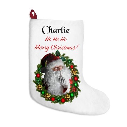 Santa Claus Personalized Christmas Stocking, Kid's Gift For Him, Custom Name Family Stocking Mom Gift For Her - Image 4