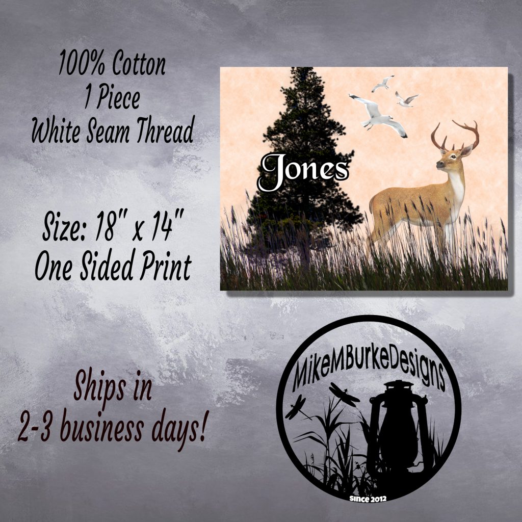 Rustic Cabin Personalized Placemat, Forest Deer, Dad Gift For Him, Custom Name RV Camping Picnic Placemat, New Home Gift - Image 5