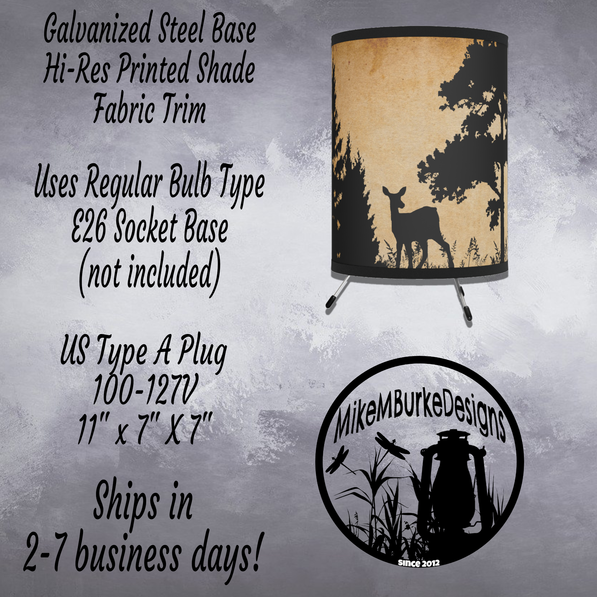 Animal Tripod Table Lamp, Rustic Log Cabin Decor, Deer Nature Art, Gift For Husband, Home Lighting Lantern, Gift For Him - Image 6