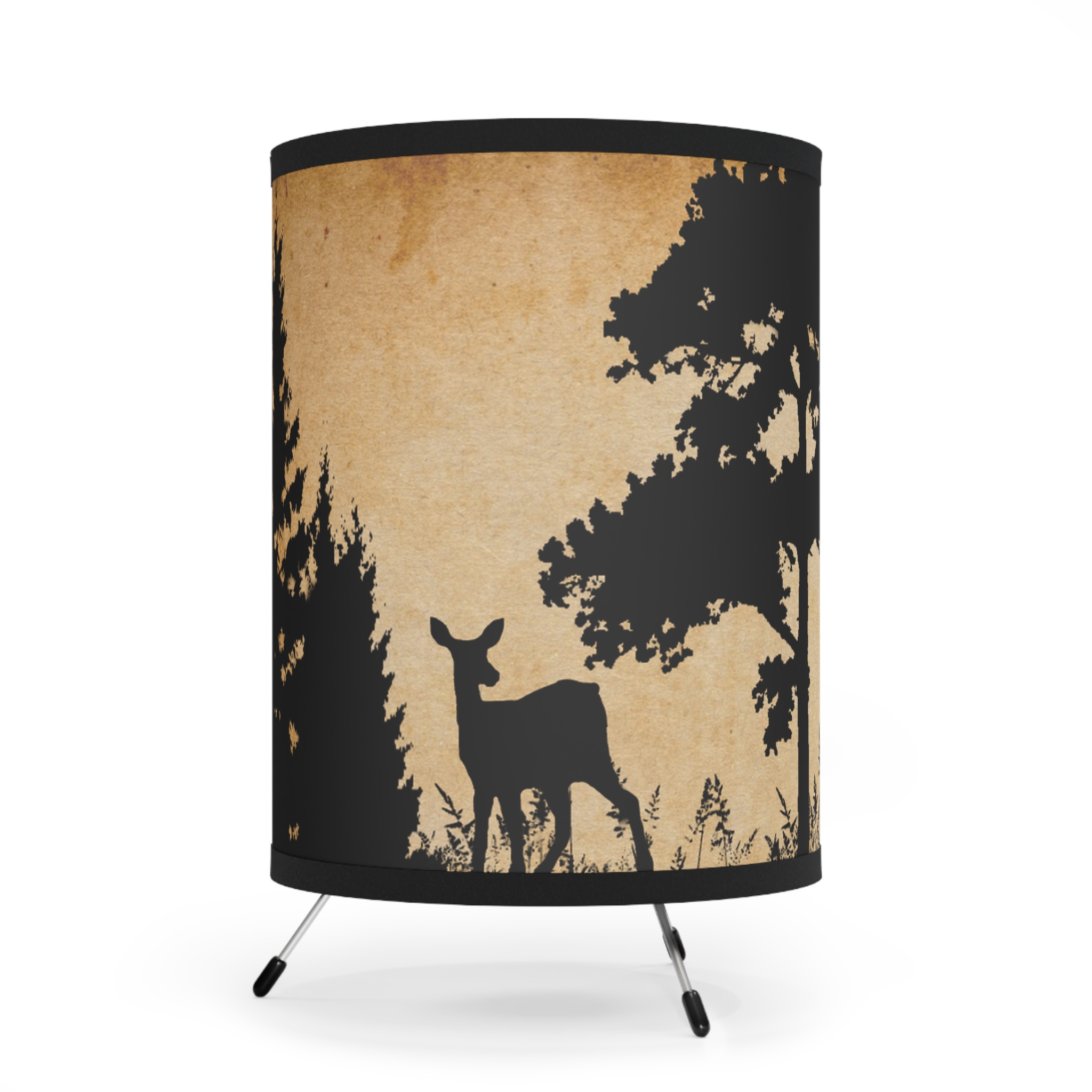 Animal Tripod Table Lamp, Rustic Log Cabin Decor, Deer Nature Art, Gift For Husband, Home Lighting Lantern, Gift For Him - Image 7