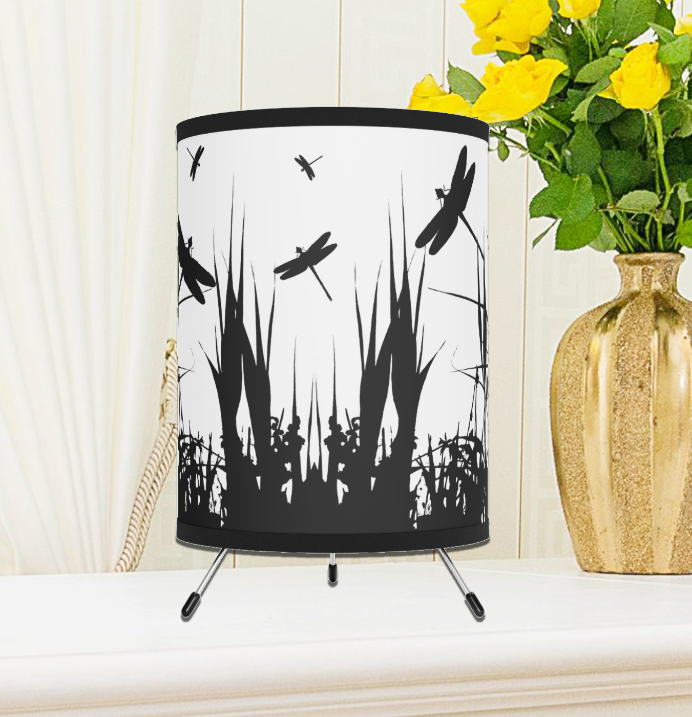 Dragonfly Lamp, Country Farmhouse Decor, Gift For Women, Rustic Tripod Lantern, Home Lighting, Gift For Her - Image 2