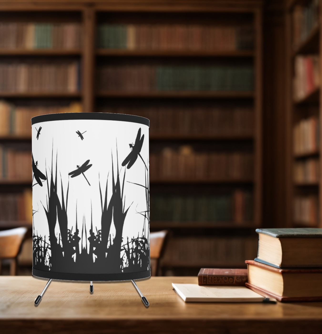 Dragonfly Lamp, Country Farmhouse Decor, Gift For Women, Rustic Tripod Lantern, Home Lighting, Gift For Her - Image 4