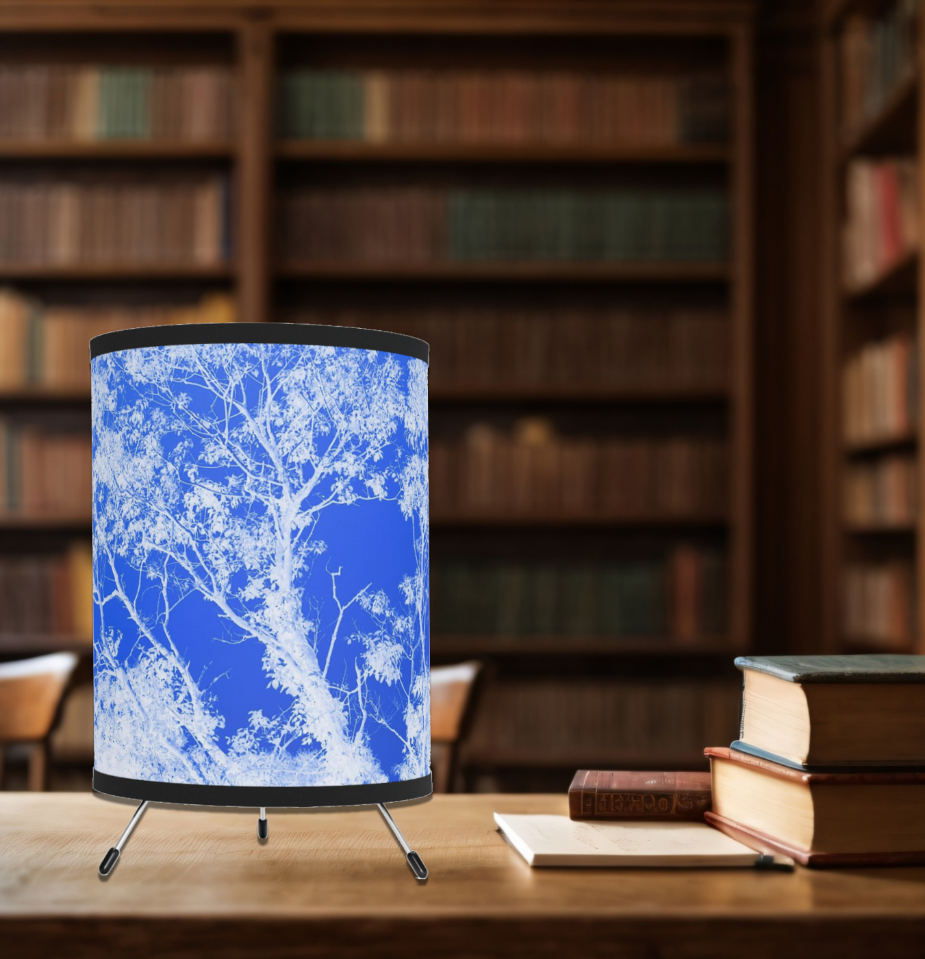 Electric Lantern Table Lamp, Nature Decor, Christmas Gift, Country Farmhouse, Housewarming Gift Tripod Tree Lamp - Image 3