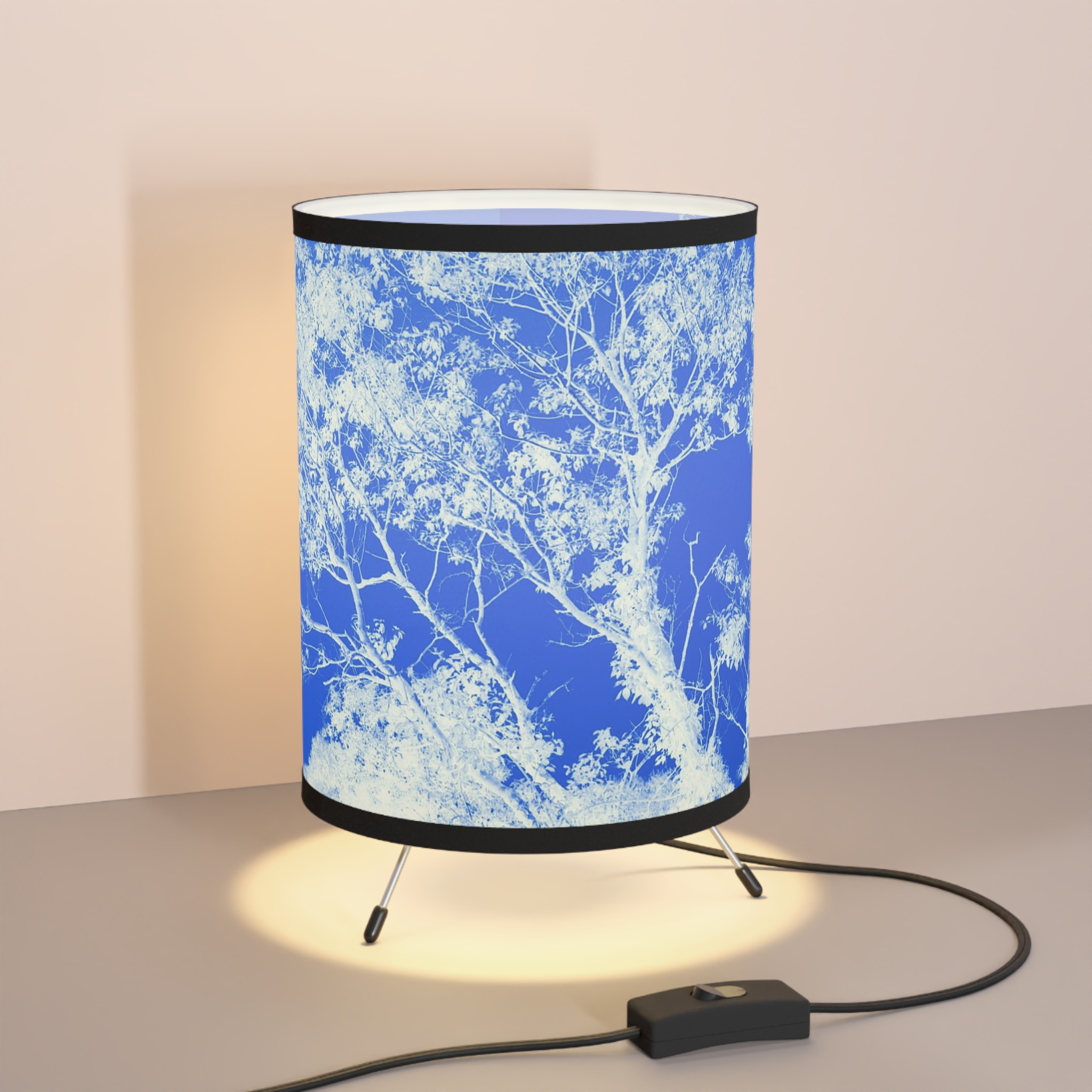 Electric Lantern Table Lamp, Nature Decor, Christmas Gift, Country Farmhouse, Housewarming Gift Tripod Tree Lamp - Image 8