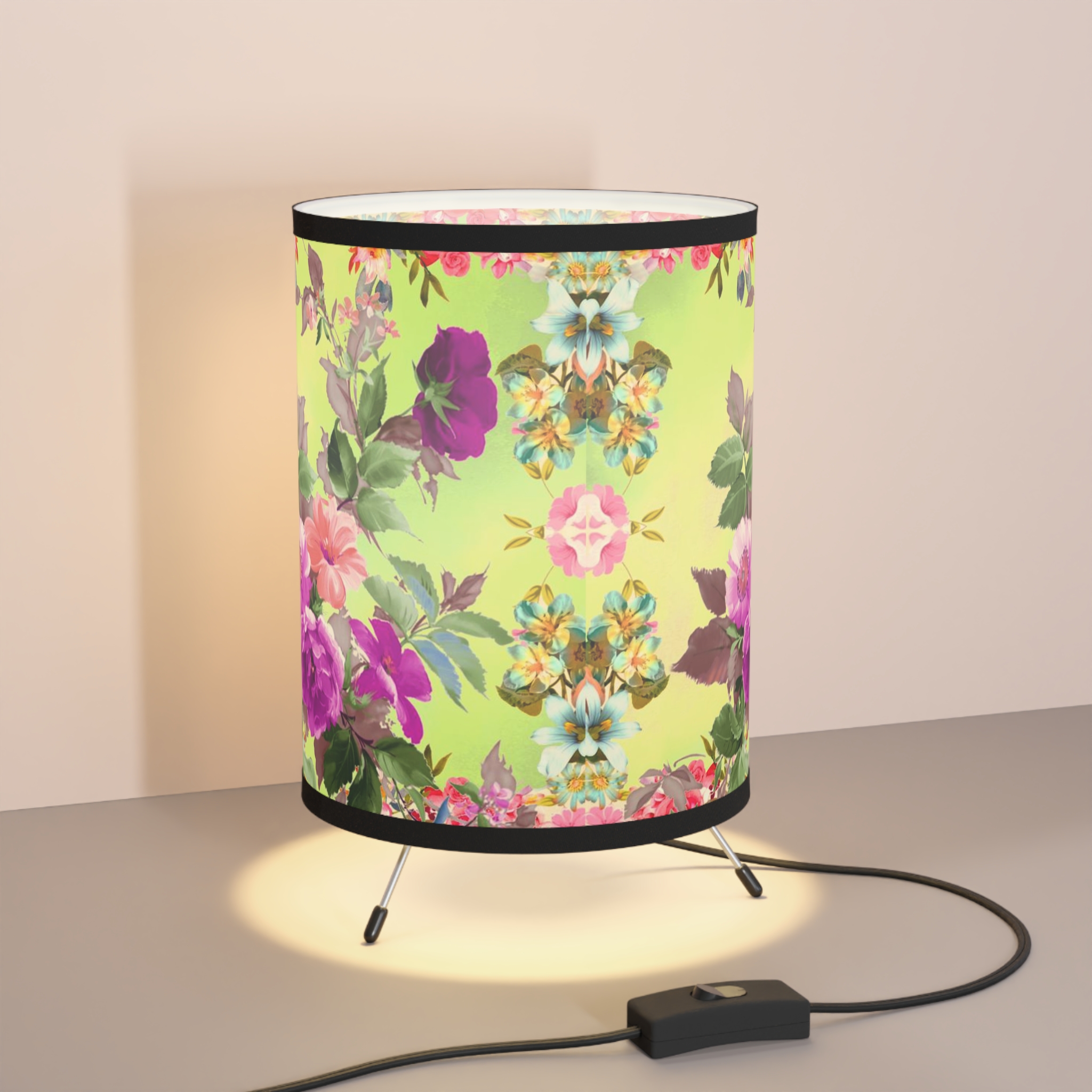 Flower Decor Table Lamp, Mother's Day Gift For Mom, Yellow Floral, Log Cabin Decor, Cottagecore Lantern Lamp Gift For Her - Image 7