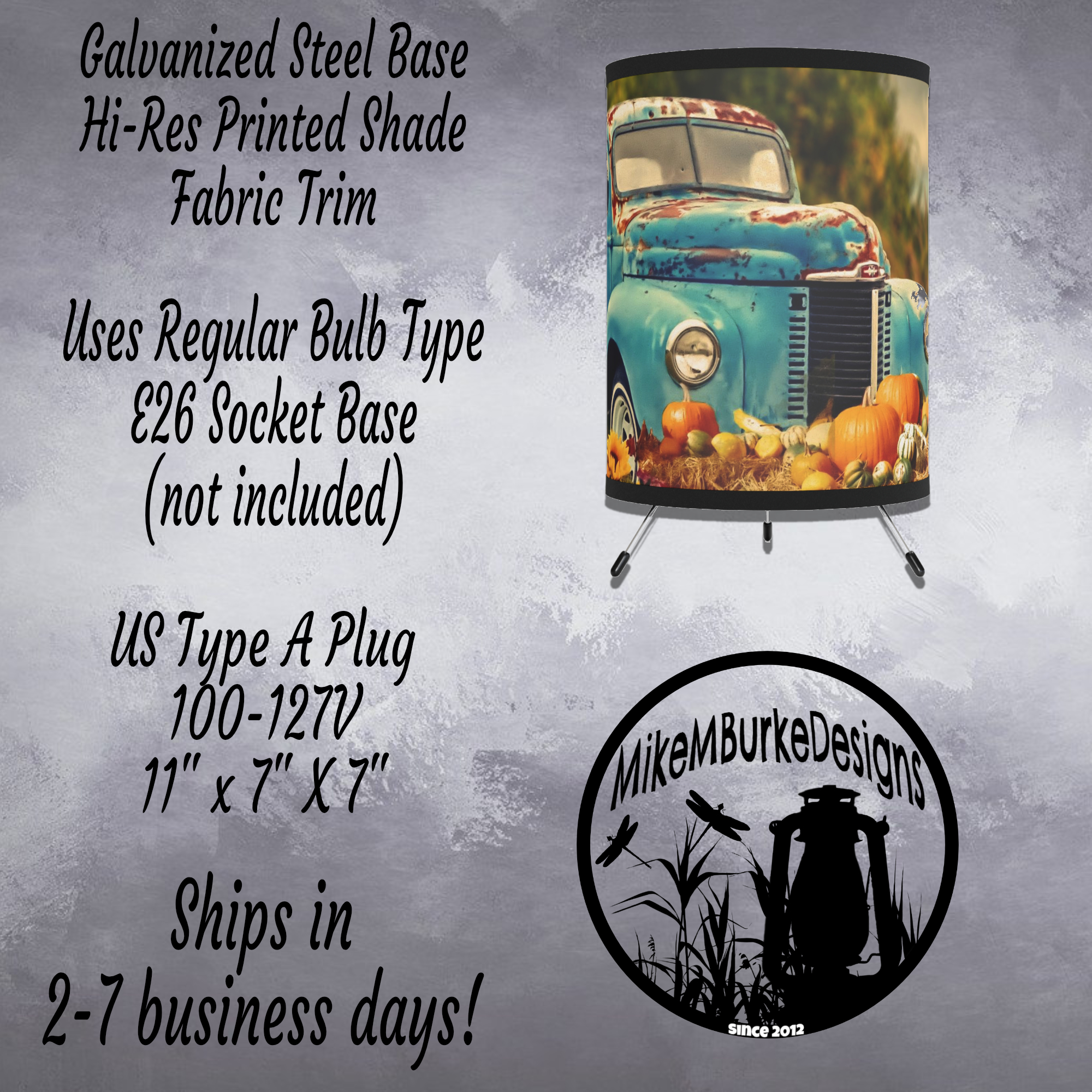 Rustic Lamp, Log Cabin Decor, Tripod Lantern Lamp, Wedding Home Gift, Fall Harvest Farmhouse Decor - Image 6