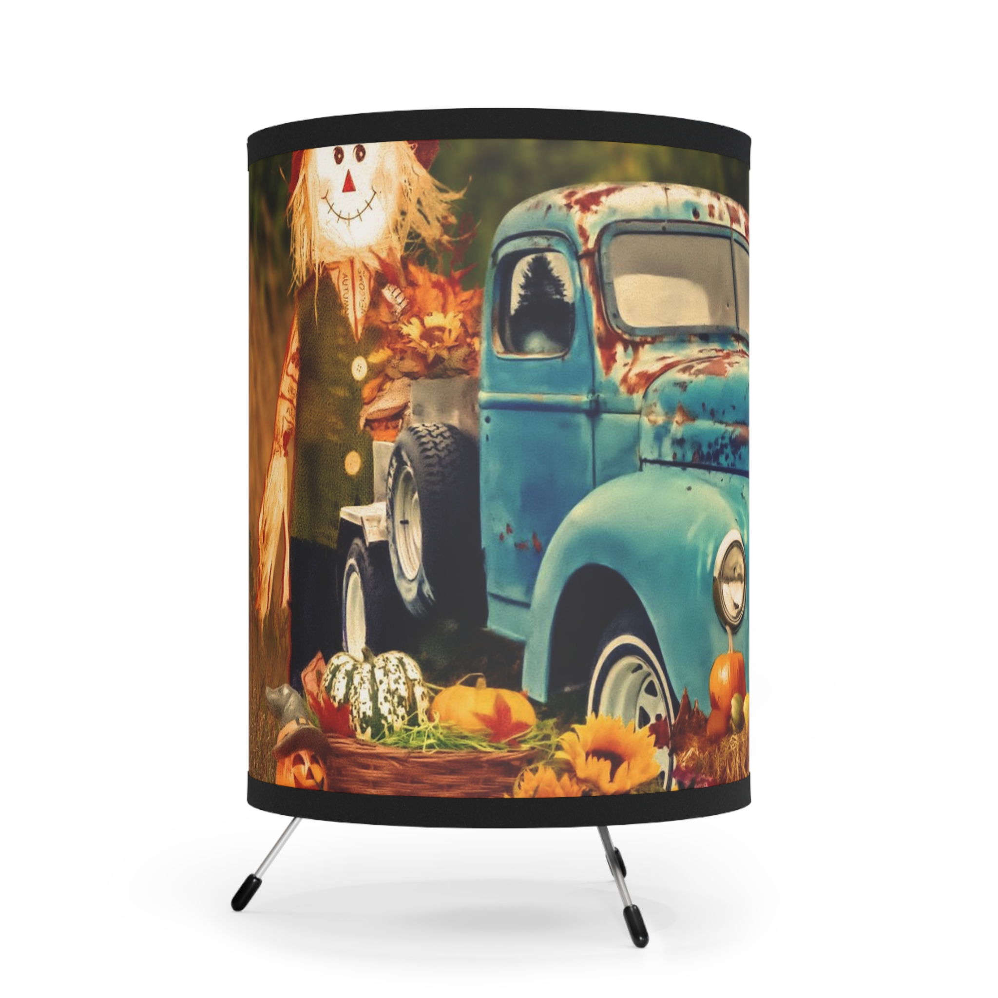 Rustic Lamp, Log Cabin Decor, Tripod Lantern Lamp, Wedding Home Gift, Fall Harvest Farmhouse Decor - Image 7