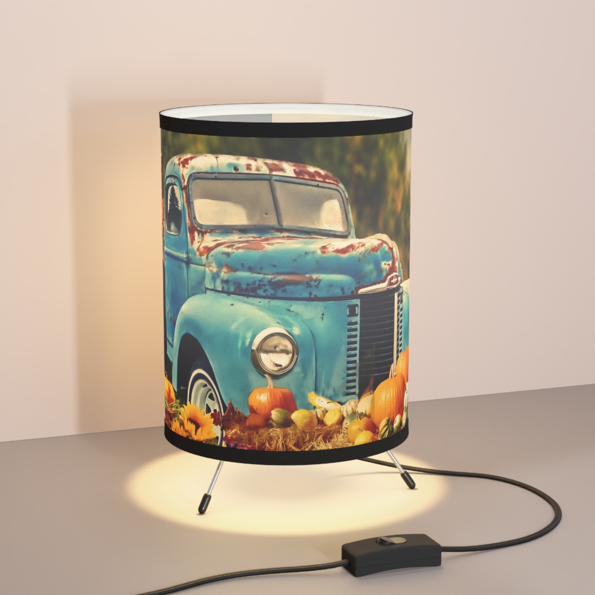 Rustic Lamp, Log Cabin Decor, Tripod Lantern Lamp, Wedding Home Gift, Fall Harvest Farmhouse Decor - Image 8