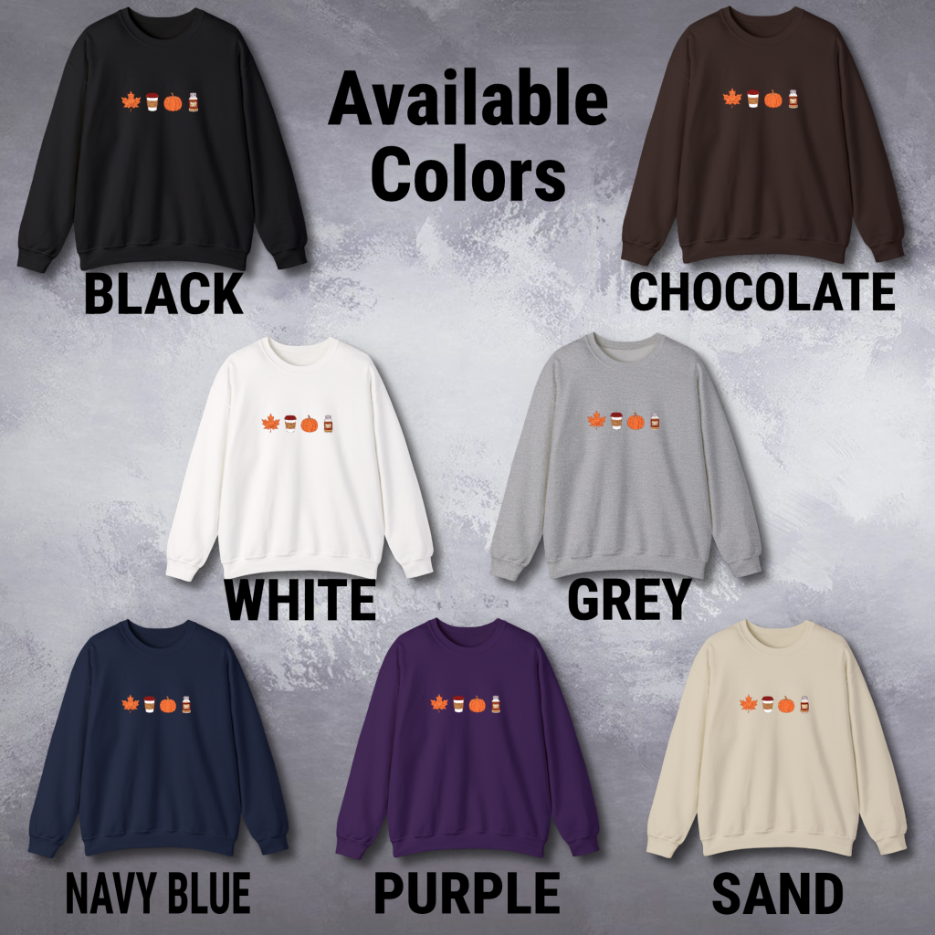 Embroidered Fall Leaves Sweatshirt, Autumn Orange and Red, Nature Lover Gift, Cotton Blend, Pre-Shrunk, Crewneck, Cozy Fall Apparel - Image 6