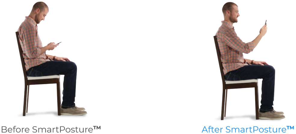 man using posture reminder