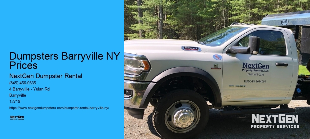 Dumpster Rental Barryville NY Cost