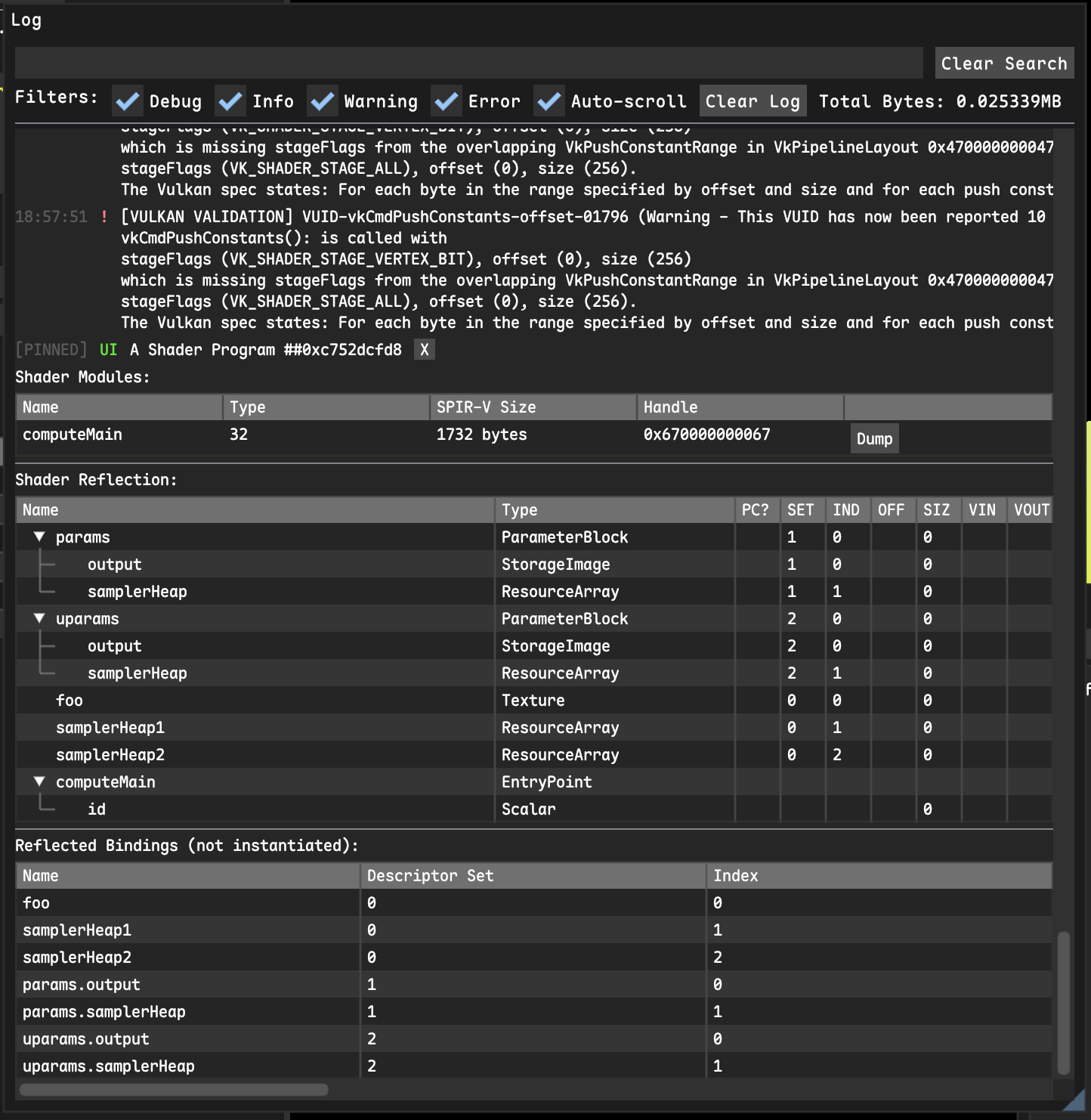 User interfaces as a logging mechanism