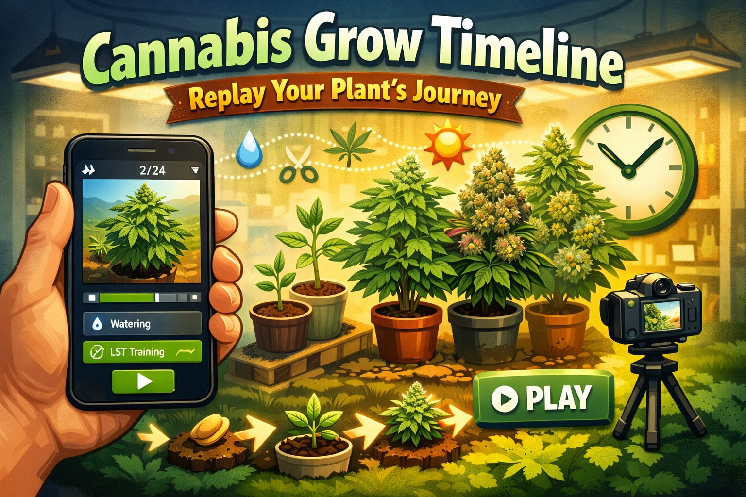 Cannabis Grow Timeline: Replay Your Plant’s Journey Step-by-Step cover image