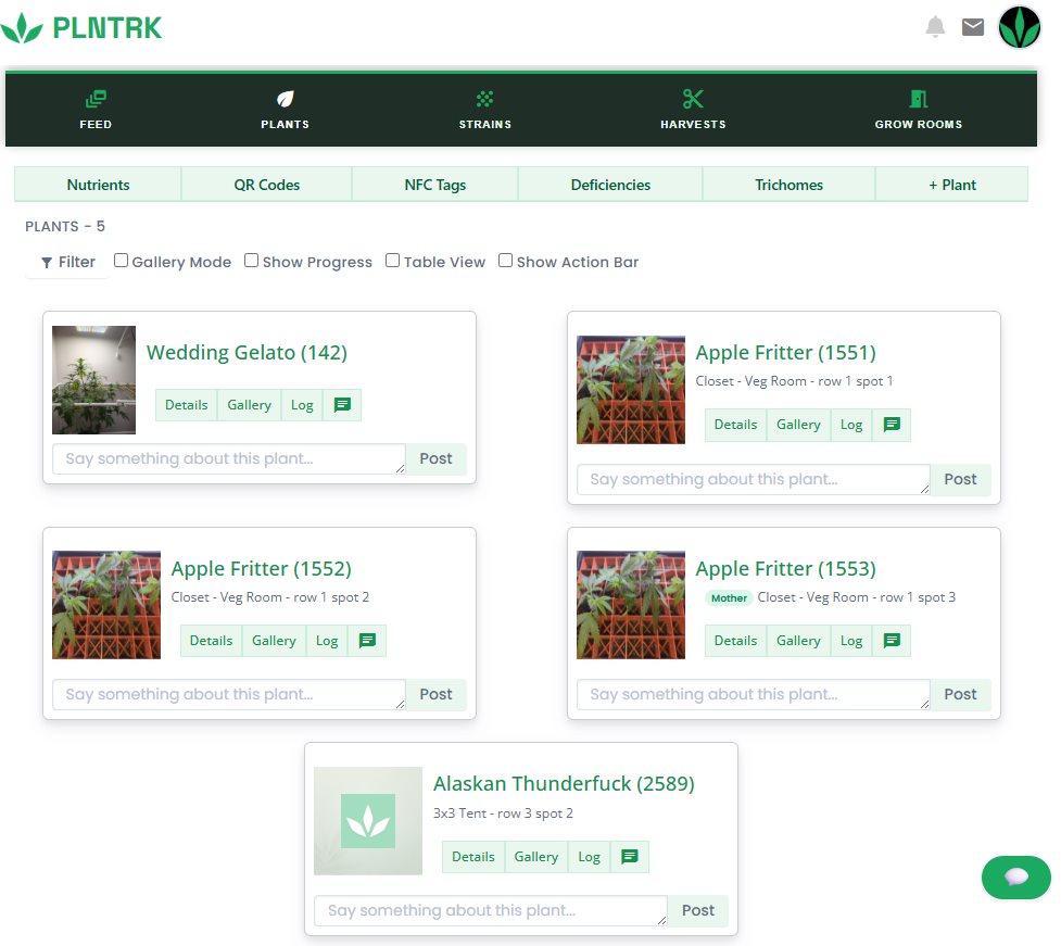 Gallery image 4 for "PLNTRK | The Ultimate Pot Growing App for Cannabis Cultivation" on PLnTrk PLnTrk: Gallery image 4 for "PLNTRK | The Ultimate Pot Growing App for Cannabis Cultivation" – cannabis tracking