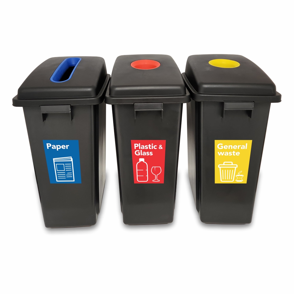 BIN RECYCLING SET OF 3 - PLASTIC