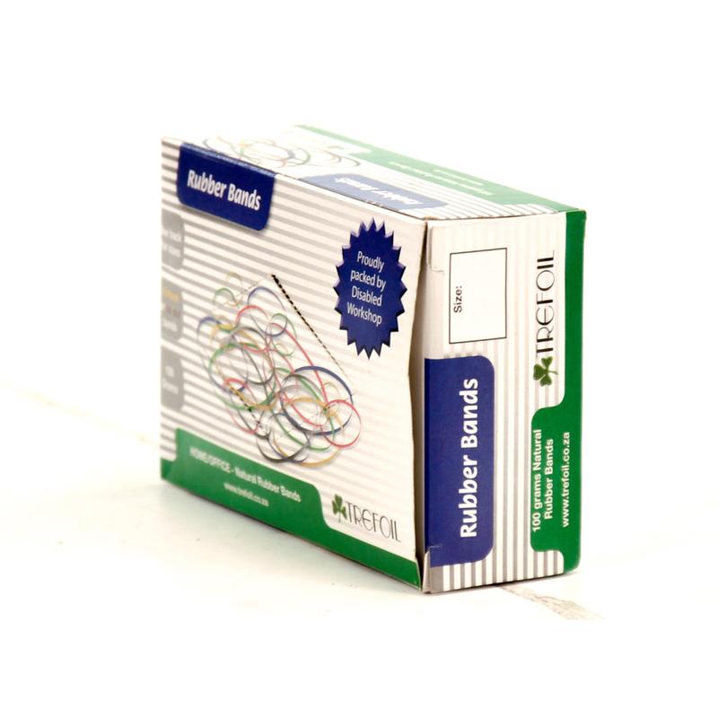 Trefoil Rubber Bands 100g No.128 Box - JM11728