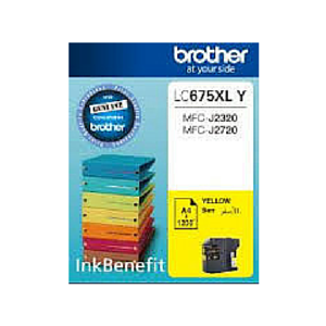 BROTHER LC675XLY HIGH YIELD YELLOW INK CARTRIDGE FOR MFCJ2720 MFCJ2320 ( 1200 PAGE YIELD )