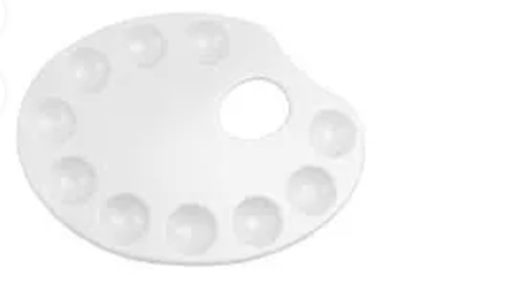 Kidney-Shaped Paint Palette – 10 Wells