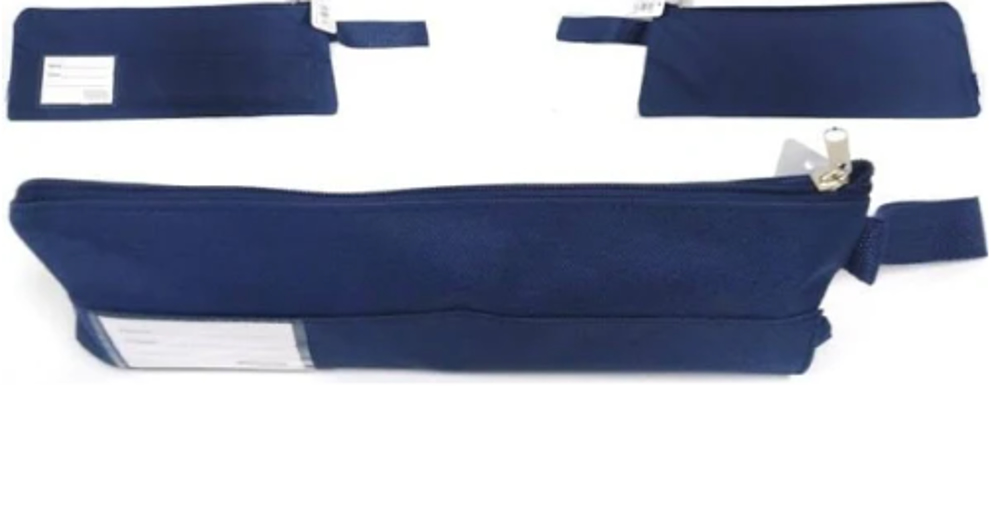 NEXX Fabric Pencil Bag – 33cm, 1 Pocket, Navy Blue