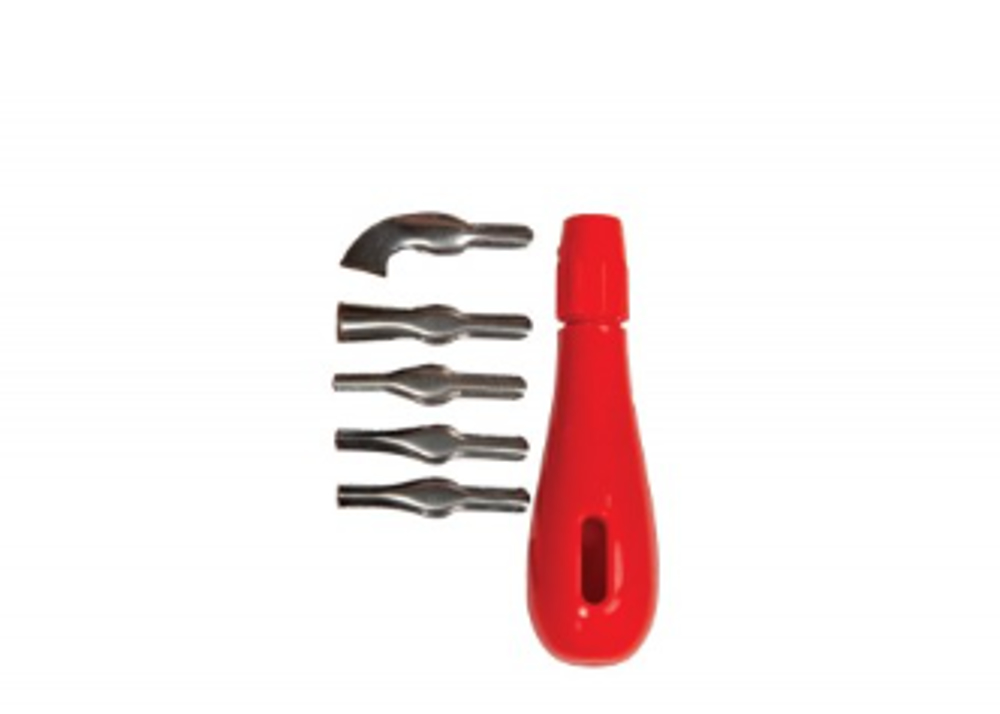 Lino Cutter with Plastic Handle – 5 Blades