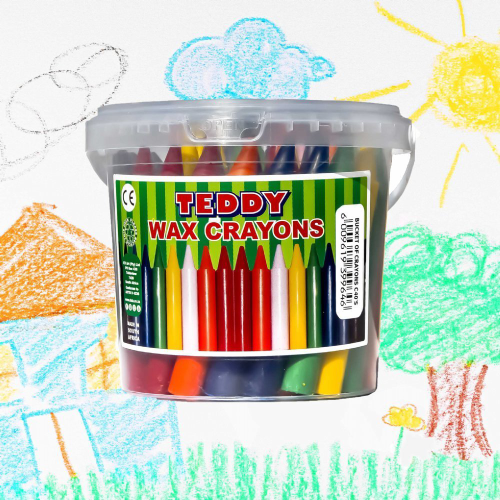 WAX CRAYONS C40 BUCKET - Bucket of 40