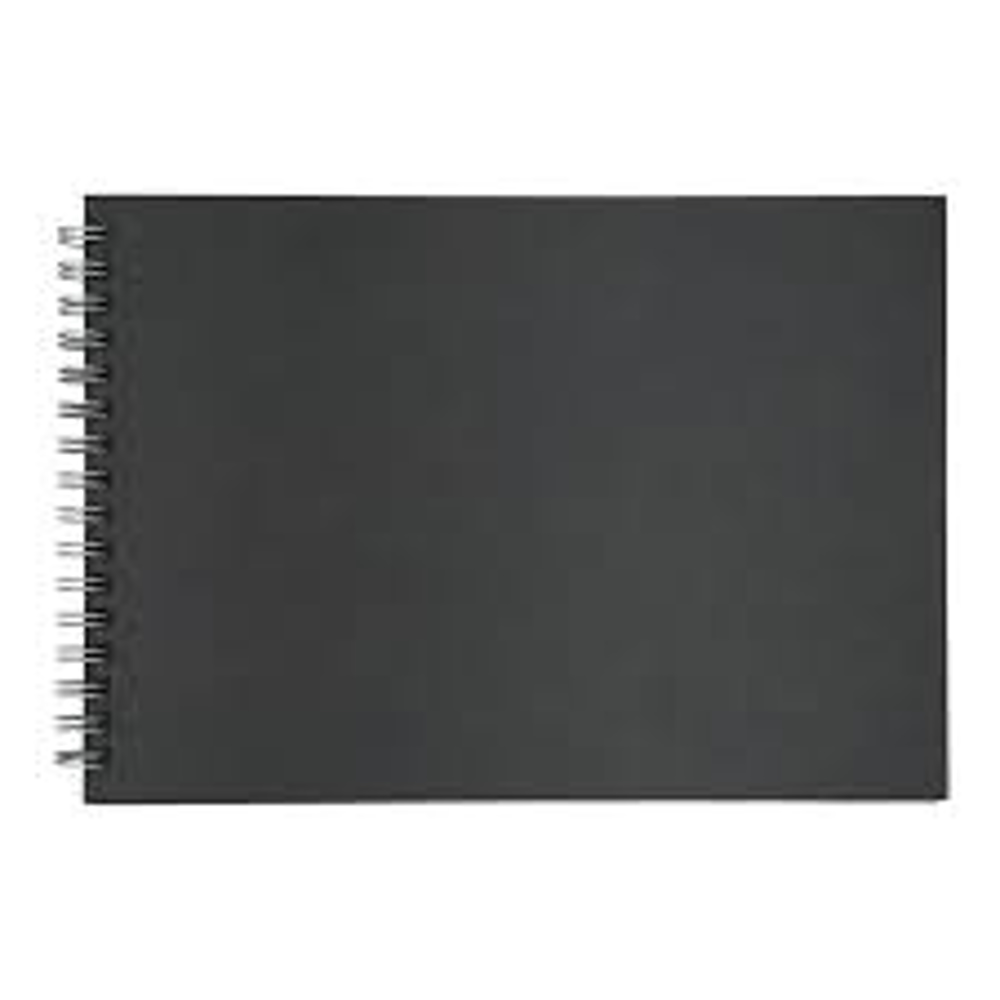 A3 Black Wire-Bound Art Journal – 160gsm, 21 Sheets