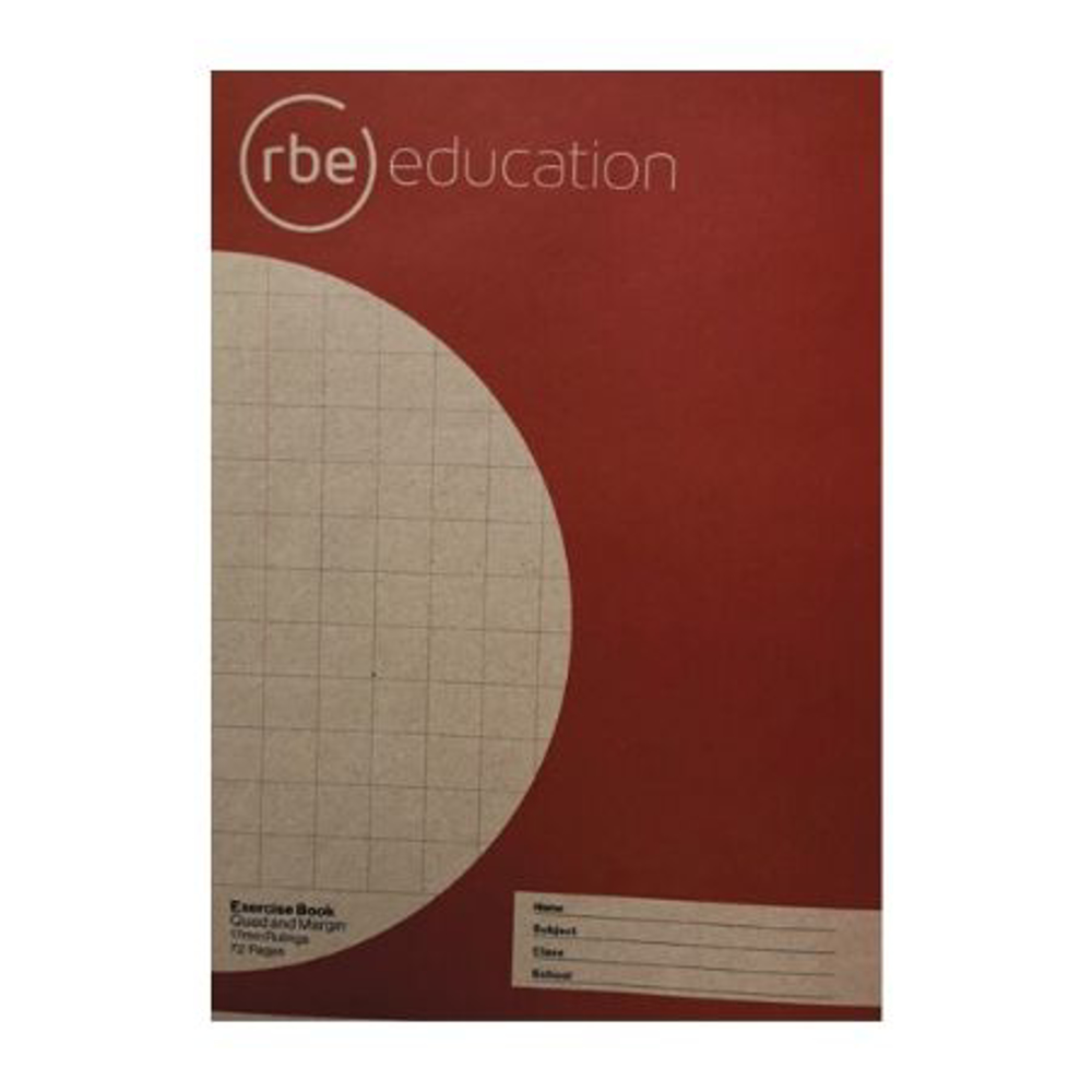 17mm Quad Margin 72 Pages Exercise Book