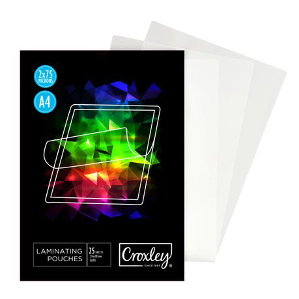 CROXLEY Laminating Pouches 25 Sheets 25 Sheets