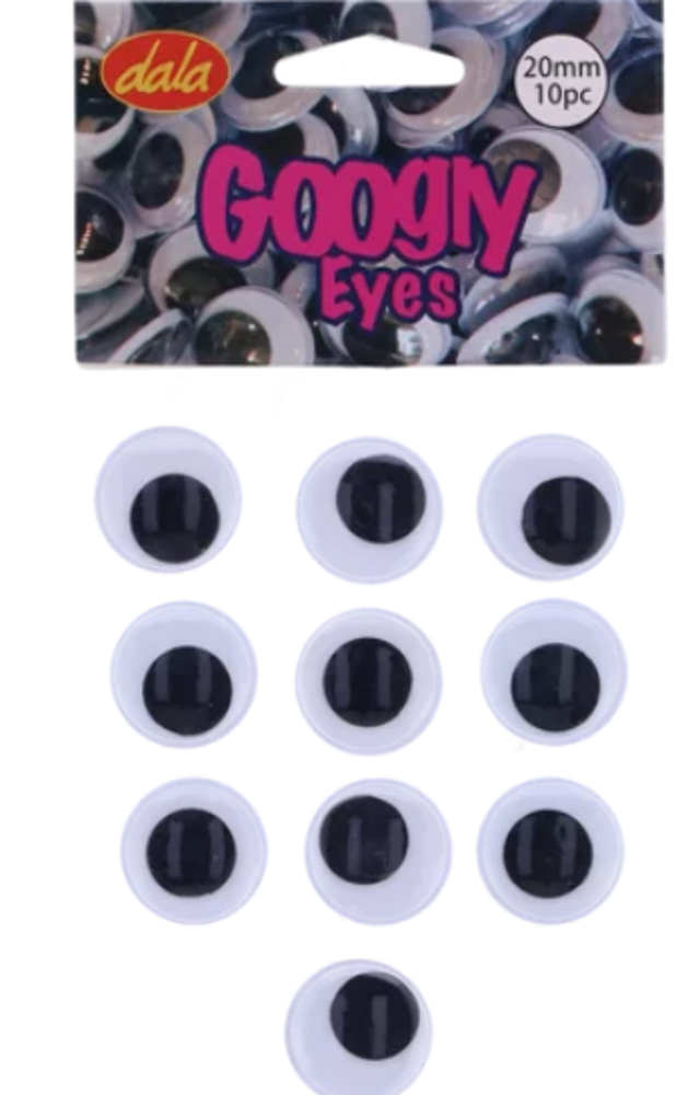 GOOGLE EYES - BASIC 20mm - 10PC