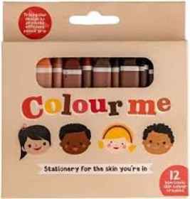 COLOUR ME Wax Crayons Tri-Grip Skin Tones 12'S 