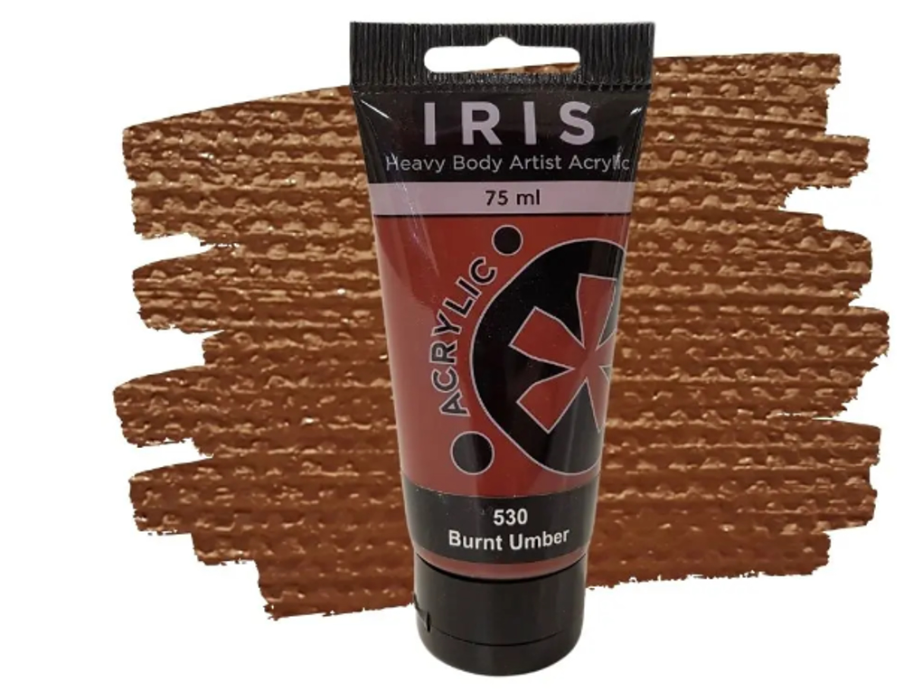 Iris Acrylic Paint – 75ml, Burnt Umber