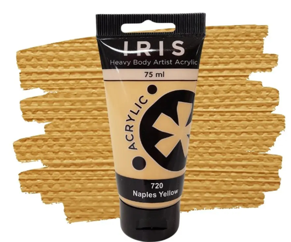 Iris Acrylic Paint – 75ml, Naples Yellow