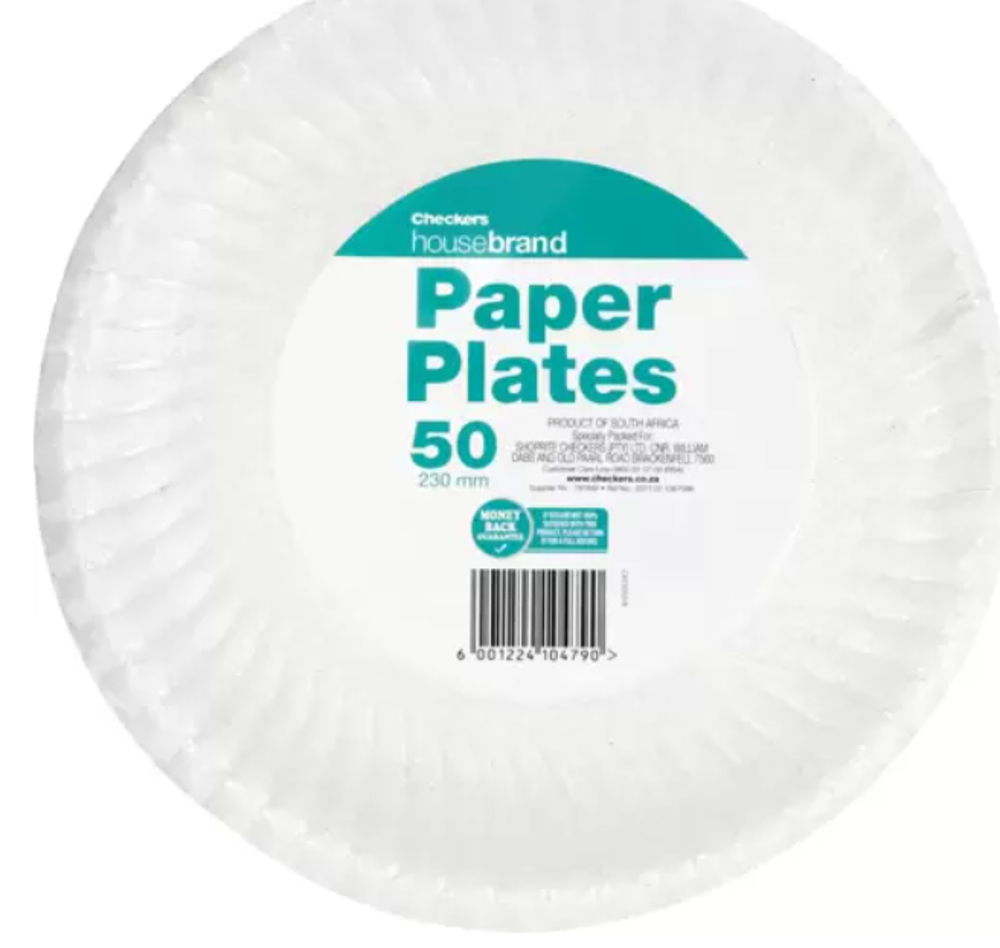 Housebrand Paper Plates – 50 Pack
