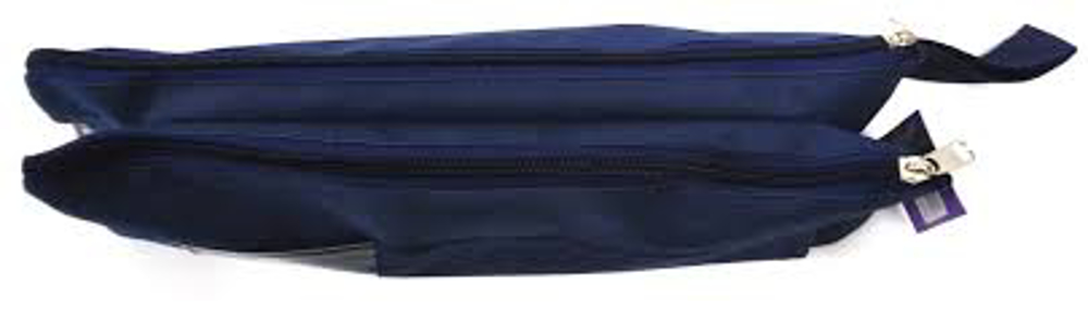 NEXX Fabric Pencil Case – 2 Pocket, Navy Blue
