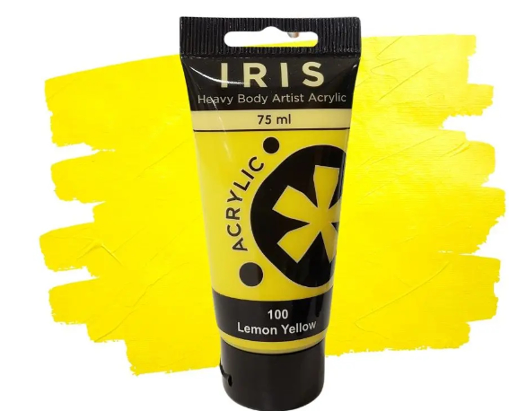 Iris Acrylic Paint – 75ml, Lemon Yellow