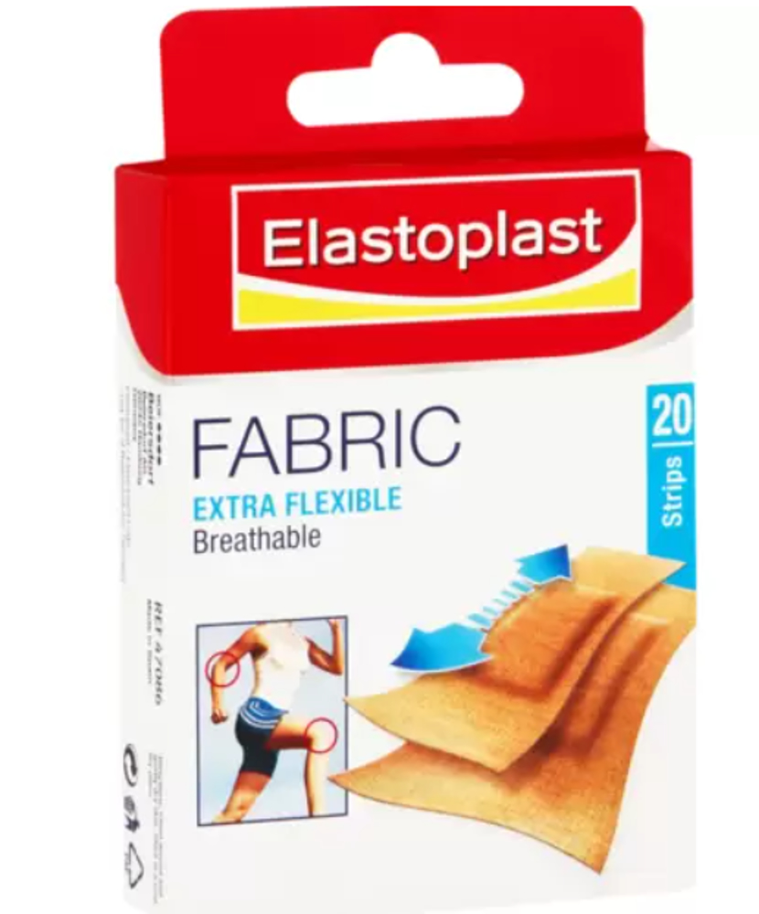 Elastoplast Extra Flexible Fabric Plasters – 20 Pack