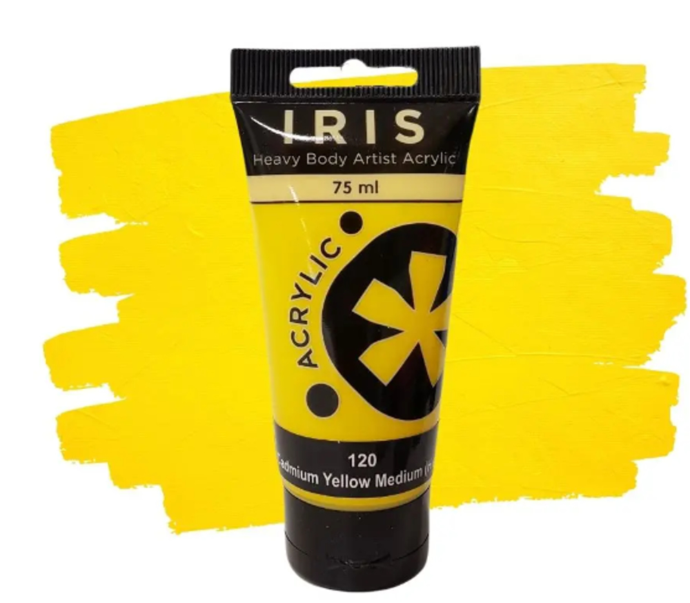 Iris Acrylic Paint – 75ml, Cadmium Yellow Medium Hue